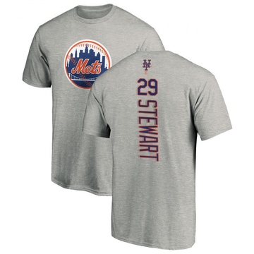 Men's New York Mets DJ Stewart ＃29 Backer T-Shirt Ash