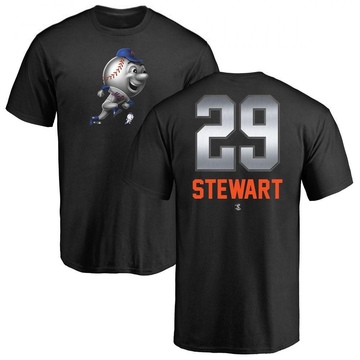 Men's New York Mets DJ Stewart ＃29 Midnight Mascot T-Shirt - Black