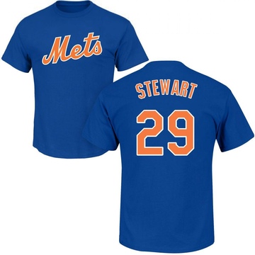 Men's New York Mets DJ Stewart ＃29 Roster Name & Number T-Shirt - Royal
