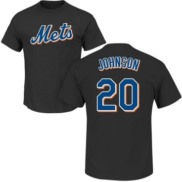 Men's New York Mets Howard Johnson ＃20 Roster Name & Number T-Shirt - Black