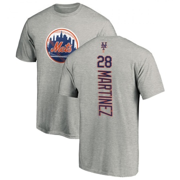 Men's New York Mets J.D. Martinez ＃28 Backer T-Shirt Ash