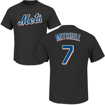 Men's New York Mets Kevin Mitchell ＃7 Roster Name & Number T-Shirt - Black