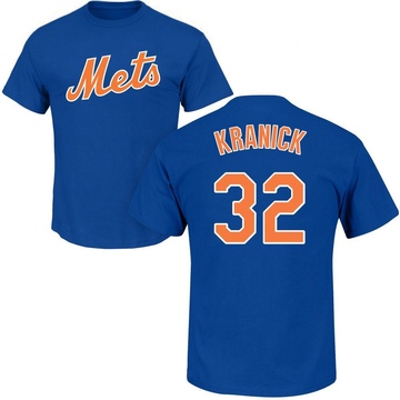 Men's New York Mets Max Kranick ＃32 Roster Name & Number T-Shirt - Royal