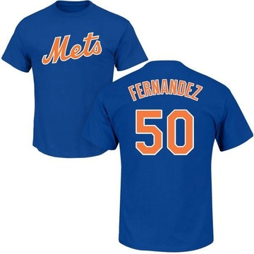 Men's New York Mets Sid Fernandez ＃50 Roster Name & Number T-Shirt - Royal