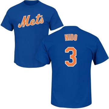 Men's New York Mets Tomas Nido ＃3 Roster Name & Number T-Shirt - Royal