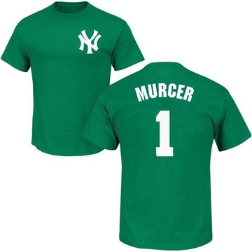 Men's New York Yankees Bobby Murcer ＃1 St. Patrick's Day Roster Name & Number T-Shirt - Green