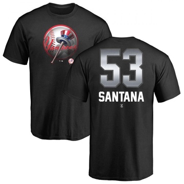 Men's New York Yankees Dennis Santana ＃53 Midnight Mascot T-Shirt - Black