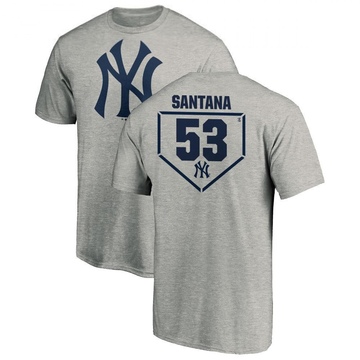Men's New York Yankees Dennis Santana ＃53 RBI T-Shirt Heathered - Gray