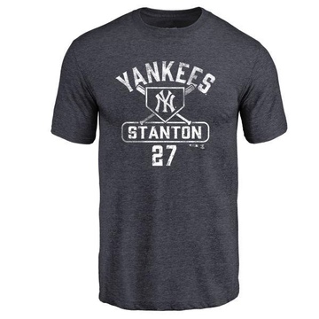 Men's New York Yankees Giancarlo Stanton ＃27 Base Runner T-Shirt - Navy
