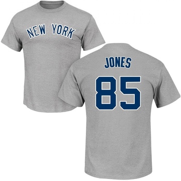 Men's New York Yankees Jahmai Jones ＃85 Roster Name & Number T-Shirt - Gray
