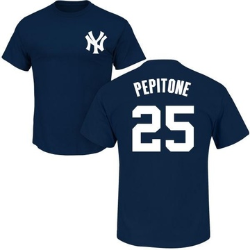 Men's New York Yankees Joe Pepitone ＃25 Roster Name & Number T-Shirt - Navy