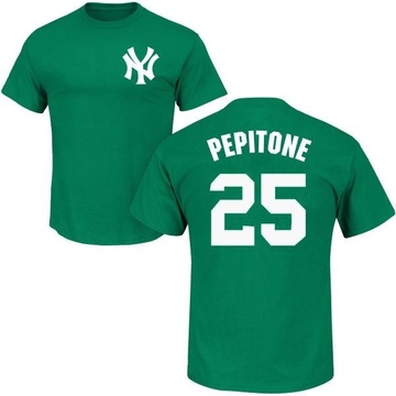 Men's New York Yankees Joe Pepitone ＃25 St. Patrick's Day Roster Name & Number T-Shirt - Green