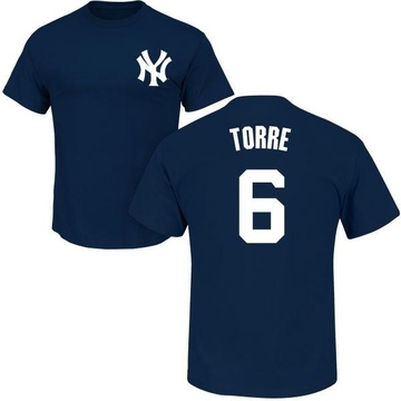 Men's New York Yankees Joe Torre ＃6 Roster Name & Number T-Shirt - Navy
