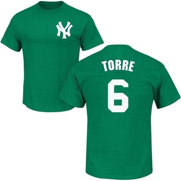 Men's New York Yankees Joe Torre ＃6 St. Patrick's Day Roster Name & Number T-Shirt - Green