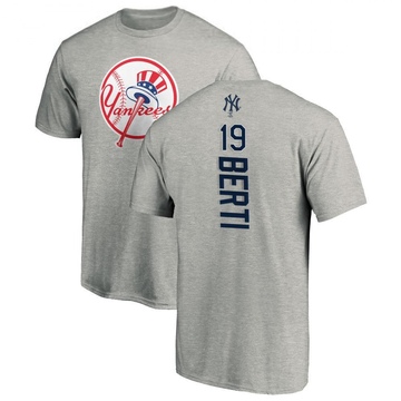Men's New York Yankees Jon Berti ＃19 Backer T-Shirt Ash