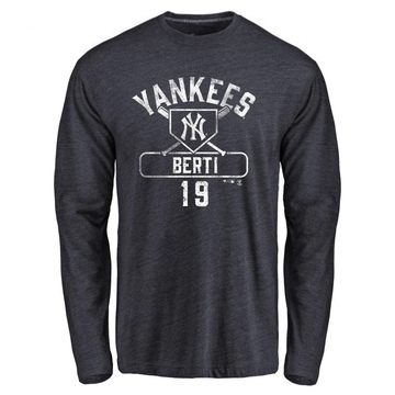 Men's New York Yankees Jon Berti ＃19 Base Runner Long Sleeve T-Shirt - Navy