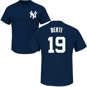 Men's New York Yankees Jon Berti ＃19 Roster Name & Number T-Shirt - Navy