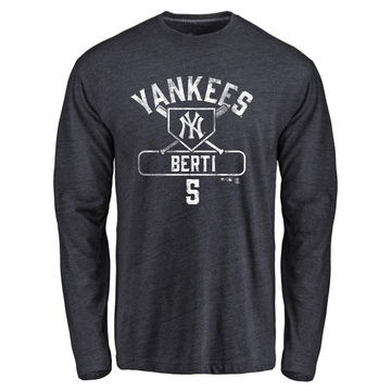 Men's New York Yankees Jon Berti ＃5 Base Runner Long Sleeve T-Shirt - Navy