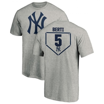 Men's New York Yankees Jon Berti ＃5 RBI T-Shirt Heathered - Gray