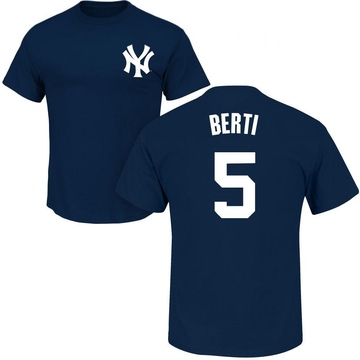 Men's New York Yankees Jon Berti ＃5 Roster Name & Number T-Shirt - Navy