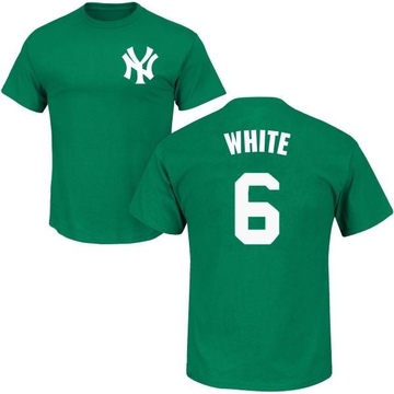 Men's New York Yankees Roy White ＃6 St. Patrick's Day Roster Name & Number T-Shirt - Green