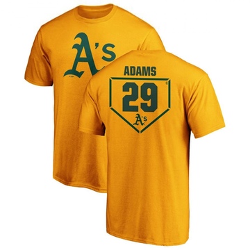Men's Oakland Athletics Austin Adams ＃29 RBI T-Shirt - Gold