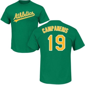 Men's Oakland Athletics Bert Campaneris ＃19 Roster Name & Number T-Shirt - Green