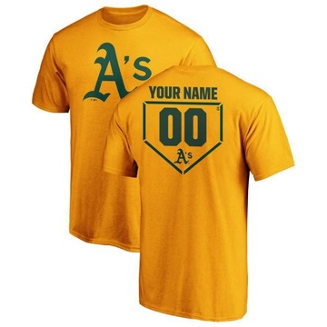 Men's Oakland Athletics Custom ＃00 RBI T-Shirt - Gold