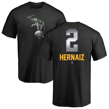 Men's Oakland Athletics Darell Hernaiz ＃2 Midnight Mascot T-Shirt - Black