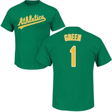 Men's Oakland Athletics Dick Green ＃1 Dick Roster Name & Number T-Shirt - Green