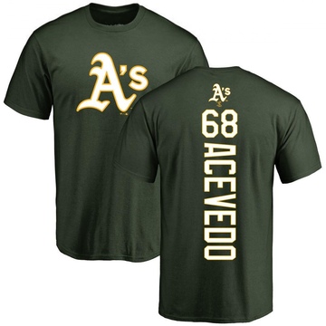 Men's Oakland Athletics Domingo Acevedo ＃68 Backer T-Shirt - Green