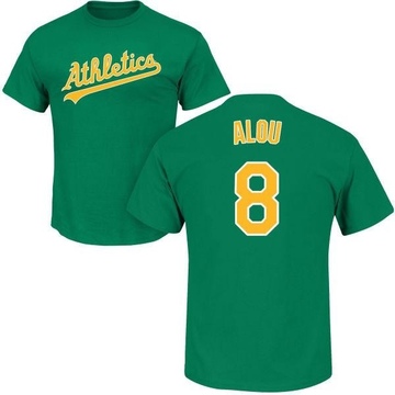 Men's Oakland Athletics Felipe Alou ＃8 Roster Name & Number T-Shirt - Green