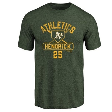 Men's Oakland Athletics George Hendrick ＃25 Base Runner T-Shirt - Green