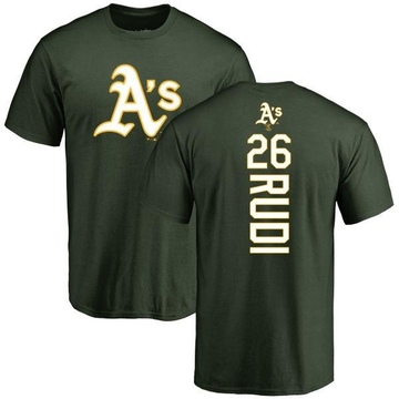 Men's Oakland Athletics Joe Rudi ＃26 Backer T-Shirt - Green