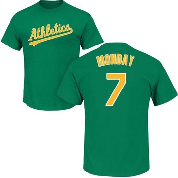 Men's Oakland Athletics Rick Monday ＃7 Roster Name & Number T-Shirt - Green