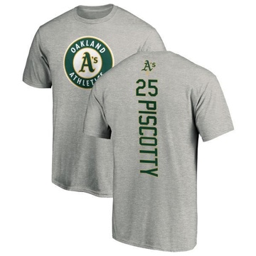 Men's Oakland Athletics Stephen Piscotty ＃25 Backer T-Shirt Ash