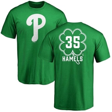 Men's Philadelphia Phillies Cole Hamels ＃35 Dubliner Name & Number T-Shirt Kelly - Green