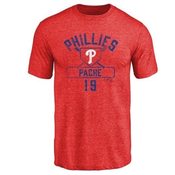 Men's Philadelphia Phillies Cristian Pache ＃19 Base Runner T-Shirt - Red