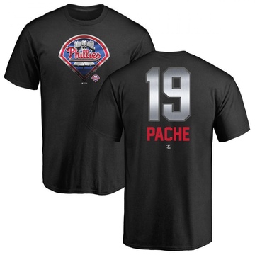 Men's Philadelphia Phillies Cristian Pache ＃19 Midnight Mascot T-Shirt - Black