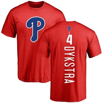 Men's Philadelphia Phillies Lenny Dykstra ＃4 Backer T-Shirt - Red