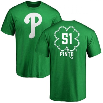 Men's Philadelphia Phillies Ricardo Pinto ＃51 Dubliner Name & Number T-Shirt Kelly - Green