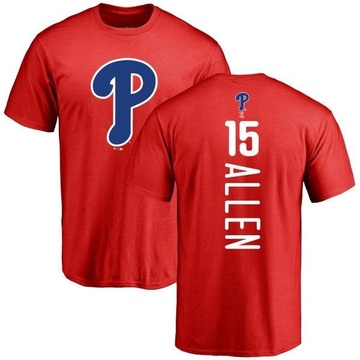 Men's Philadelphia Phillies Richie Allen ＃15 Backer T-Shirt - Red