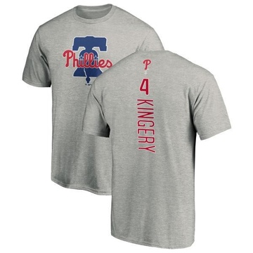 Men's Philadelphia Phillies Scott Kingery ＃4 Backer T-Shirt Ash
