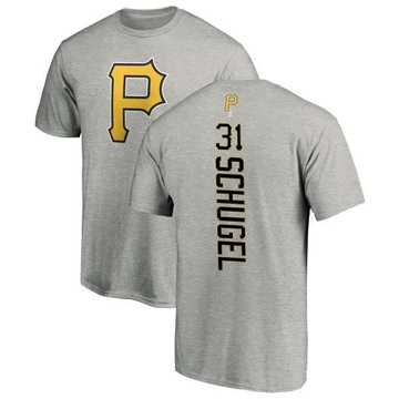 Men's Pittsburgh Pirates A.J. Schugel ＃31 Backer T-Shirt Ash