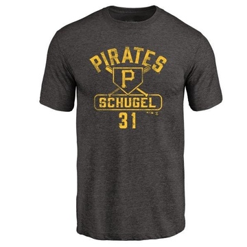 Men's Pittsburgh Pirates A.J. Schugel ＃31 Base Runner T-Shirt - Black