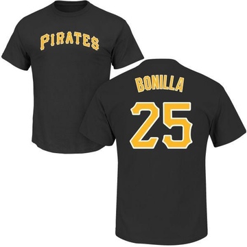 Men's Pittsburgh Pirates Bobby Bonilla ＃25 Roster Name & Number T-Shirt - Black