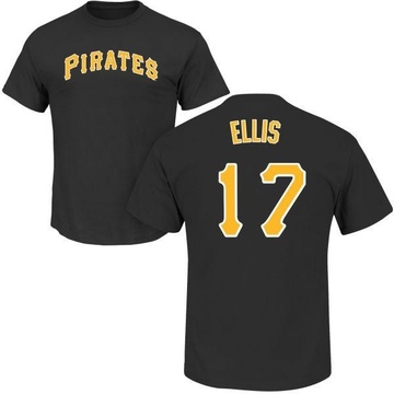 Men's Pittsburgh Pirates Dock Ellis ＃17 Roster Name & Number T-Shirt - Black