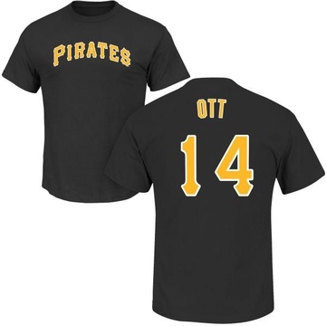 Men's Pittsburgh Pirates Ed Ott ＃14 Roster Name & Number T-Shirt - Black