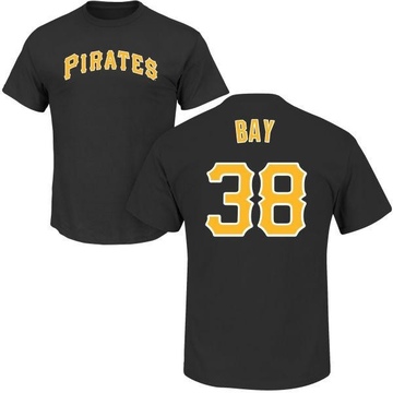 Men's Pittsburgh Pirates Jason Bay ＃38 Roster Name & Number T-Shirt - Black