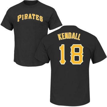 Men's Pittsburgh Pirates Jason Kendall ＃18 Roster Name & Number T-Shirt - Black